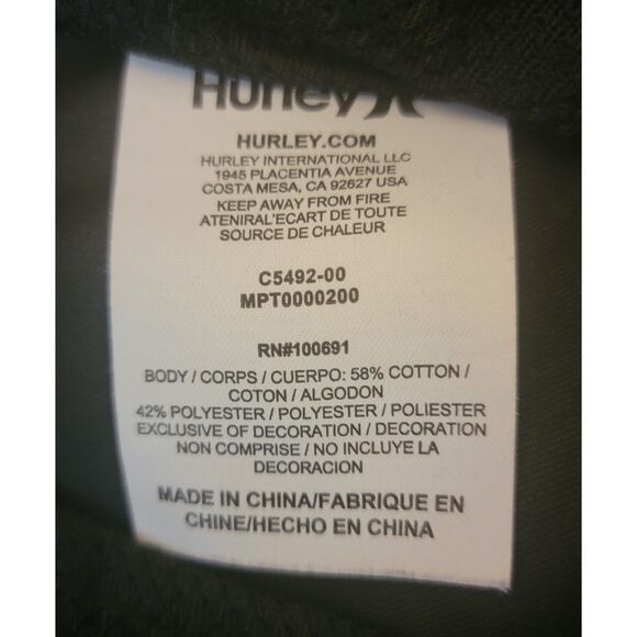 Hurley Mens Size 38 Black Nike Dri-Fit Cotton Poly Flat Golf Pants - Picture 15 of 15